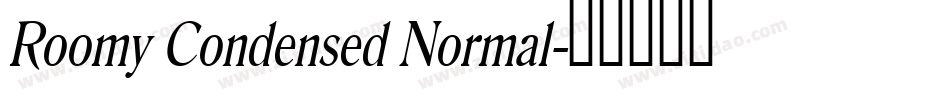 Roomy Condensed Normal字体转换